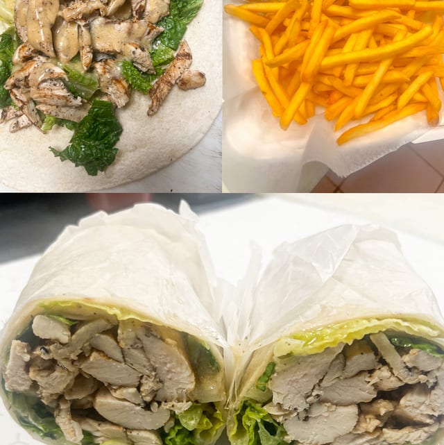 Grilled Chicken Caesar Wrap.