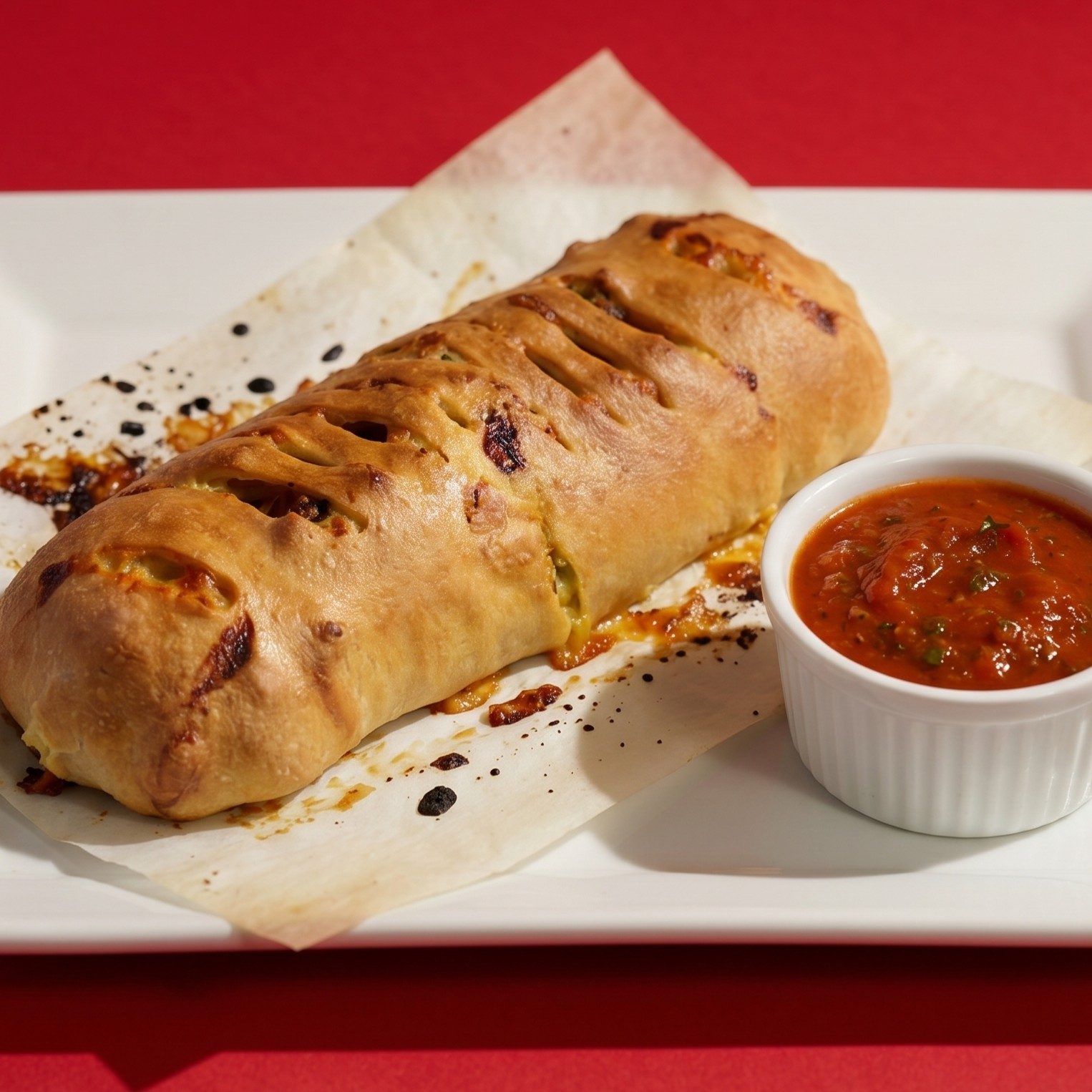 Pepperoni & Mozzarella Stromboli.