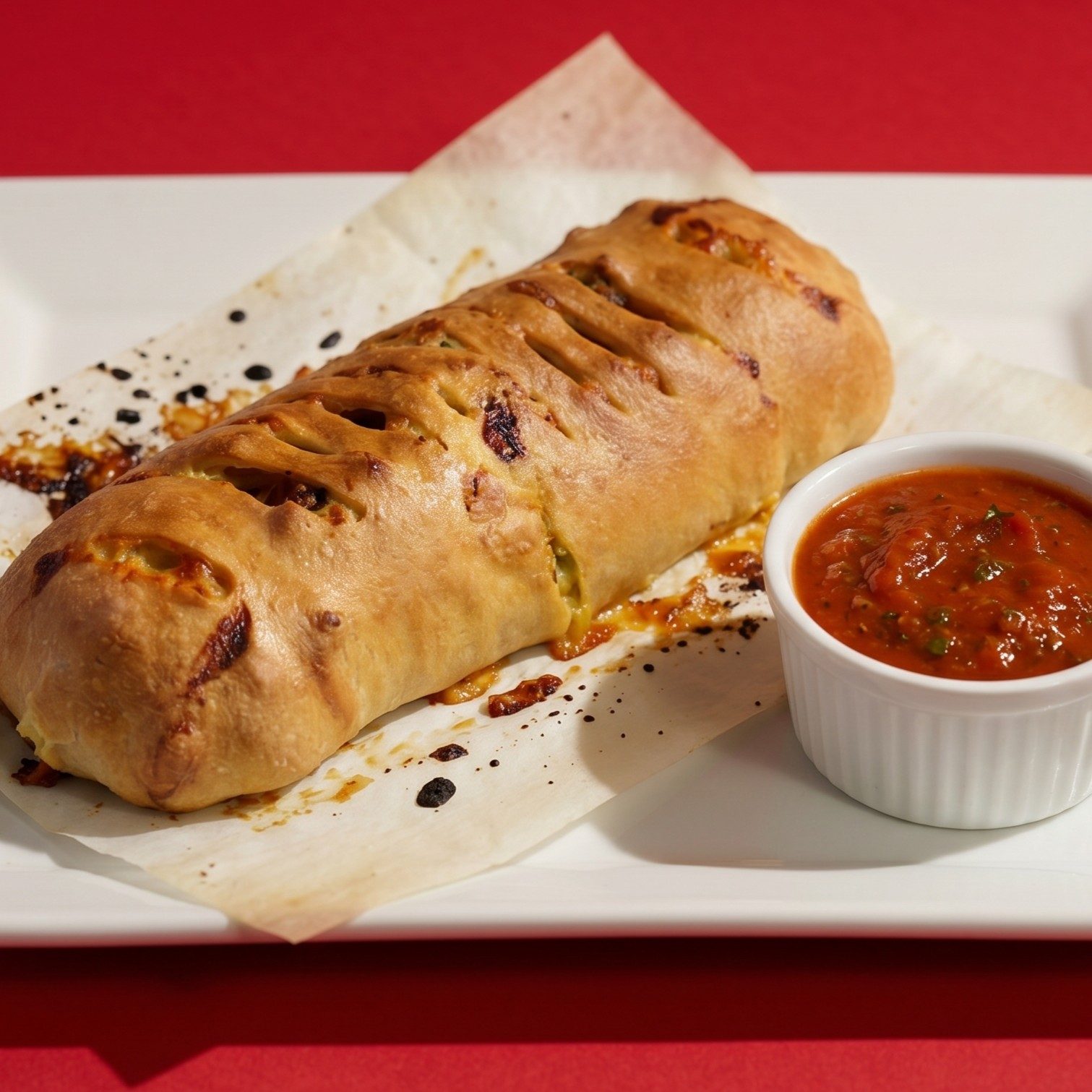 Buffalo Chicken Stromboli.