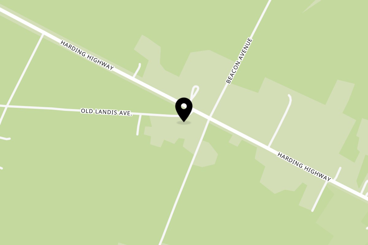 Map showing the location of Francisco's Express Pizza And Grill on 6397 Beacon Ave in Mays Landing